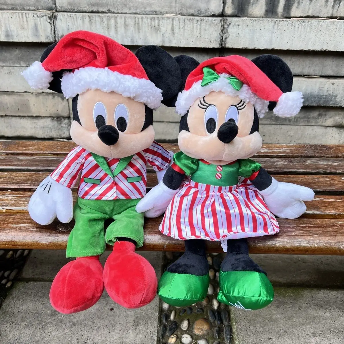 Disney Mickey Minnie Plush Dolls Anime Limited Minnie Dolls Christmas Ornaments Stuffed Toys Christmas Series Doll Child Gift