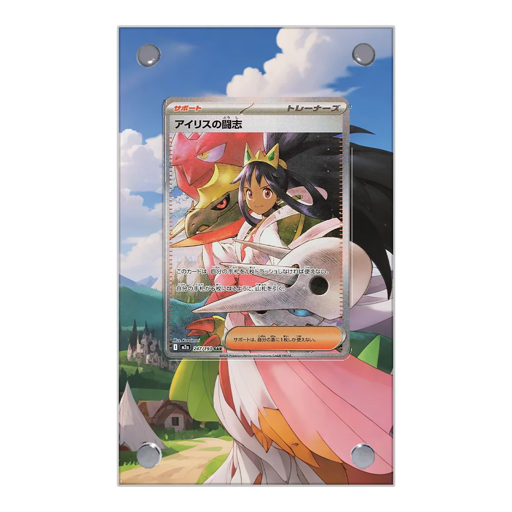 Affichage artistique pour Pokemon Iris résoudre carte brique PTCG porte-clés Anime jeu à collectionner Anime marchandise étui de protection en acrylique