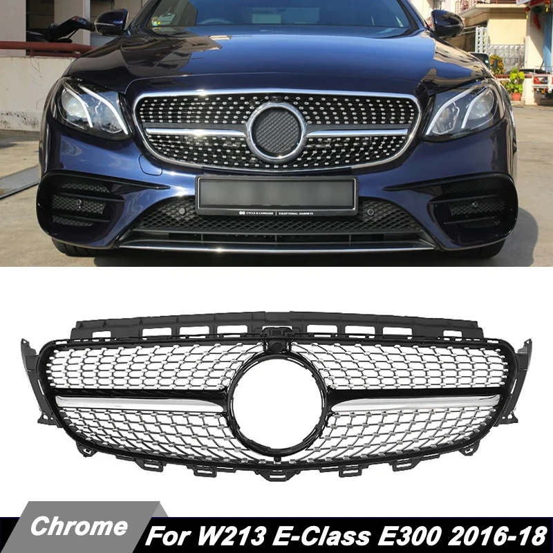 

Diamond Black Trim Front Grille Grill Assembly For Mercedes Benz W213 E300 E400 2016-2020 Front Racing Grills Magickit