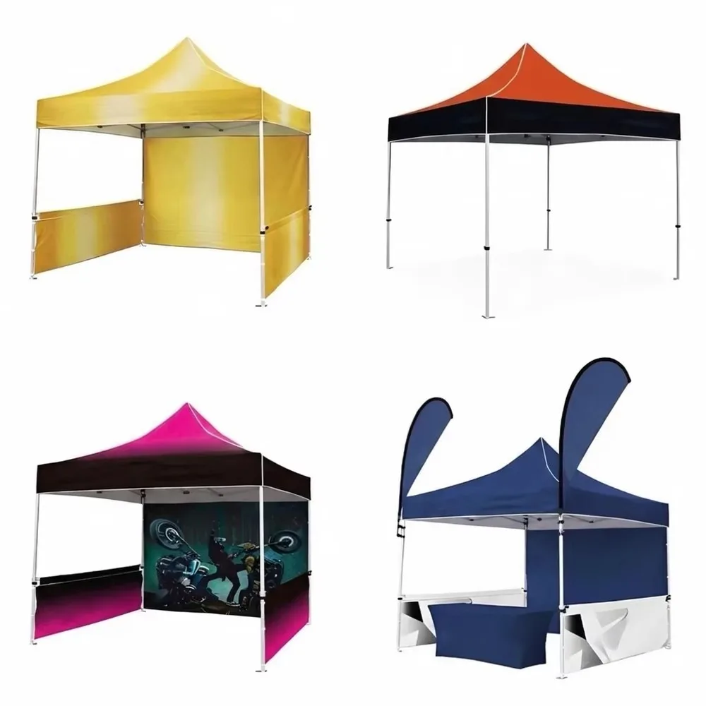 Custom Logo 3x3m Pop up Canopy Tent, Waterproof Aluminum Folding Gazebo for Trade Show Exhibition