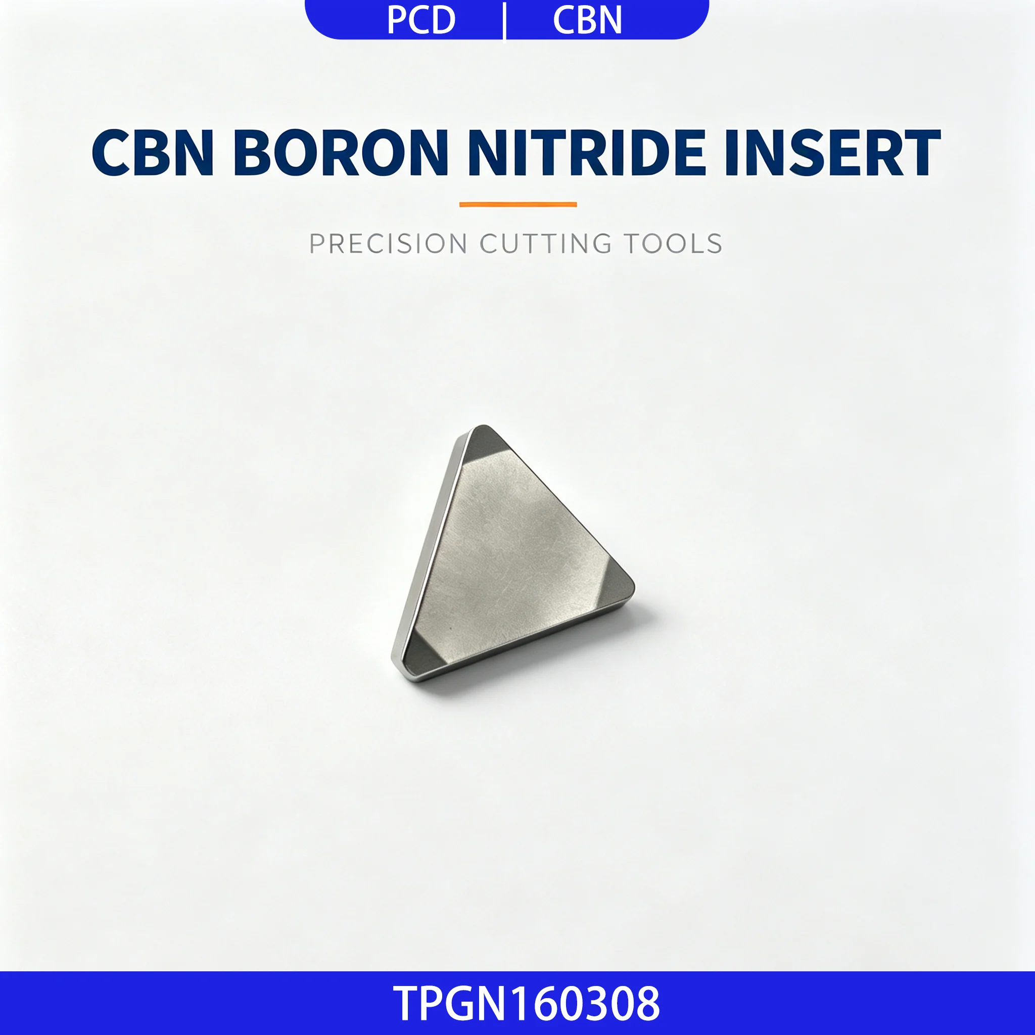 TPGN160308 CBN Triangular Indexable Precision Turning Inserts Cubic Boron Nitride CNC for Hardened Steel High Hardness Cast Iron