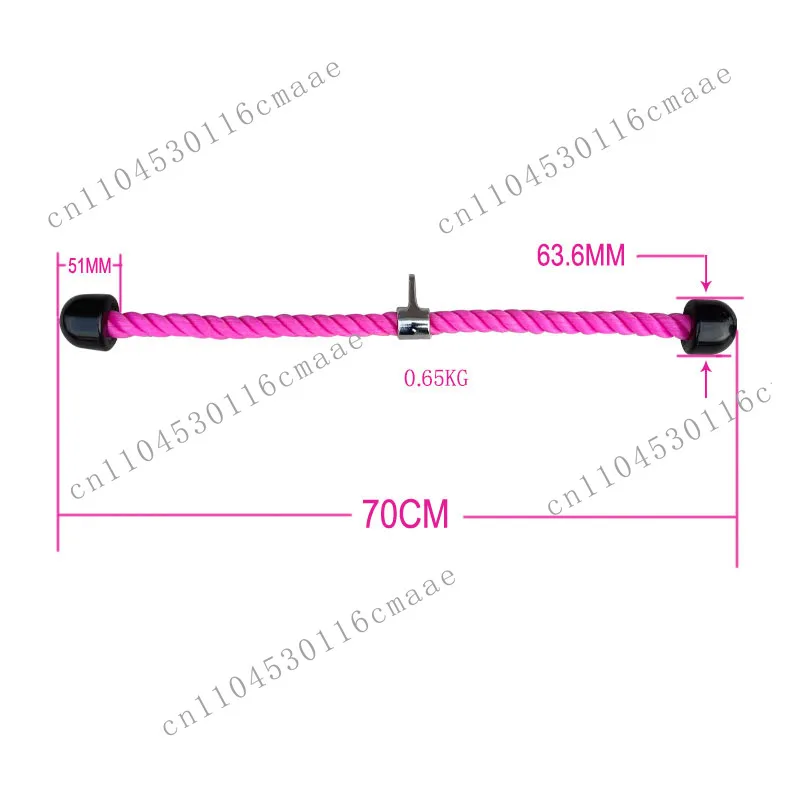 Pink Biceps Training Double Pull Rope Gym Accessories Triceps Down Rope Surface Pull Handle