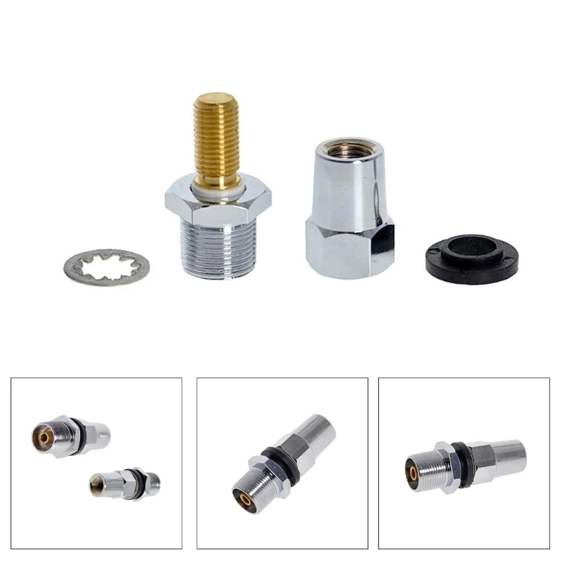 3/8 "x 24 Stud CB uchwyt na antenę do tak 239 Adapter pasuje do 1/2" otwór przez ciężki chromowany niklowany mosiądz do antena radiowa szynki CB