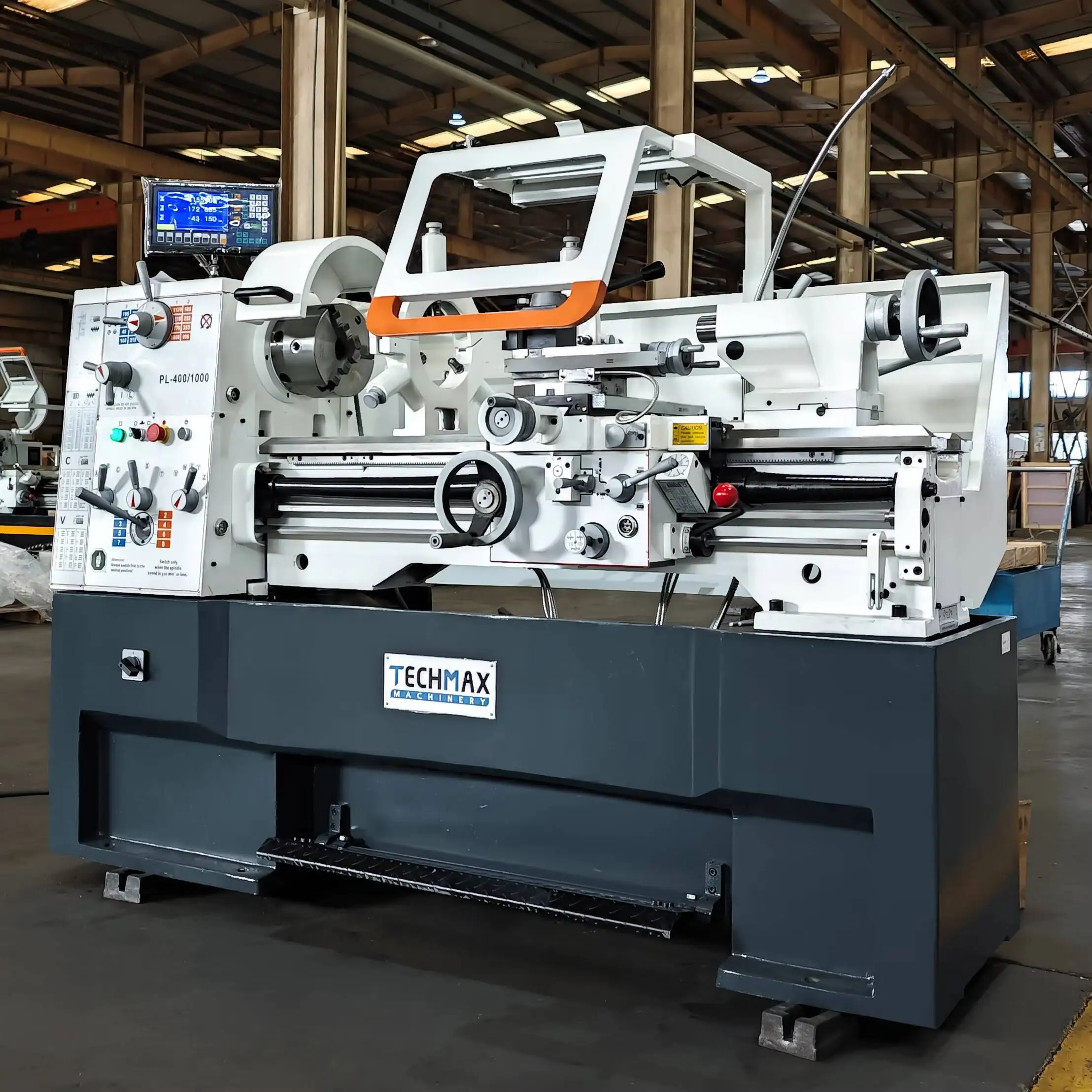 Tienda de torno de alta precisión de sobremesa manual horizontal Pl400 de metal