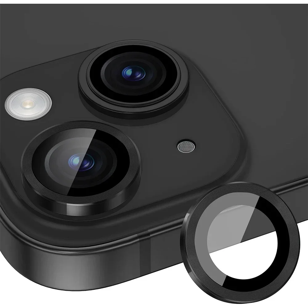 Black Tempered Glass Camera Lens Protector Cover For IPhone 18 17 Pro Max 15Plus Protection Accessories