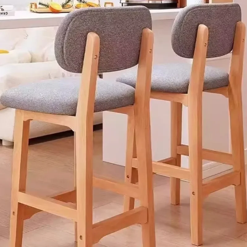 Solid Wood Bar & Counter Stool | Adjustable Swivel Height Nordic Modern Minimalist Design for Home Commercial Use