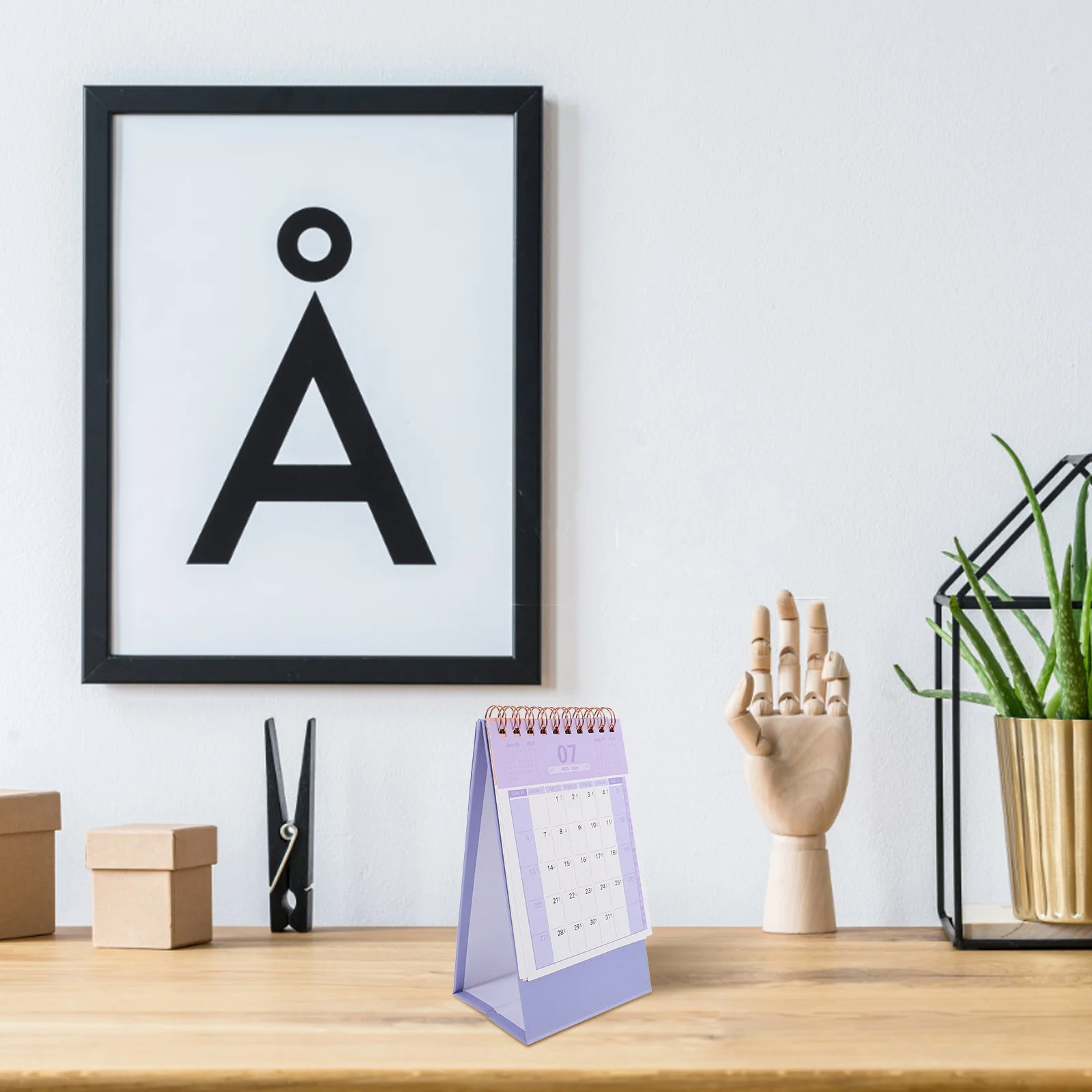 

Minimalist Standing Flip Calendar Paper Desk 2025 Monthly Memo Calendar Decorative Daily Planner Desk Calendars