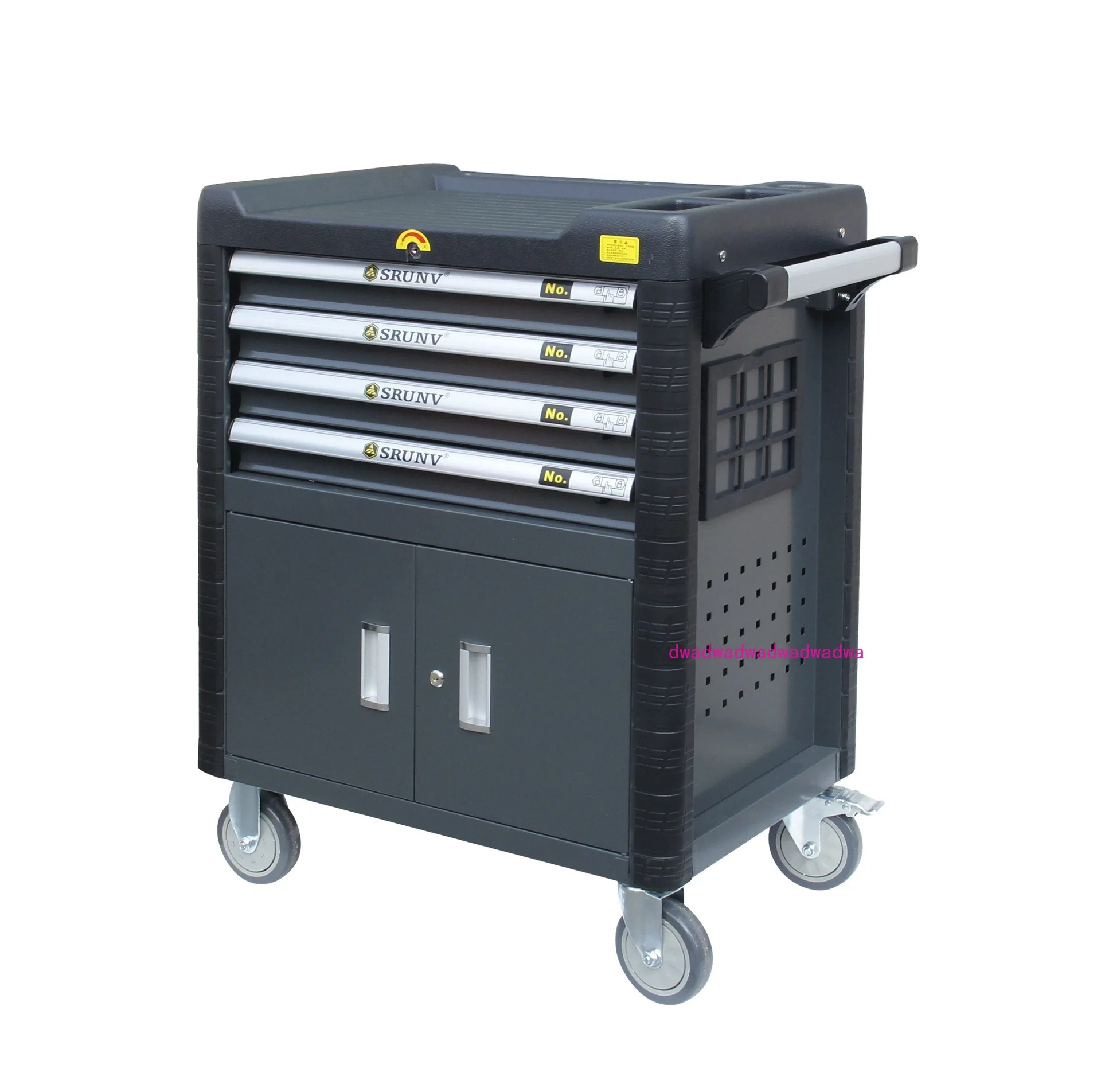 4-layer drawer double door tool cart two-color optional, internal tools can be freely selected