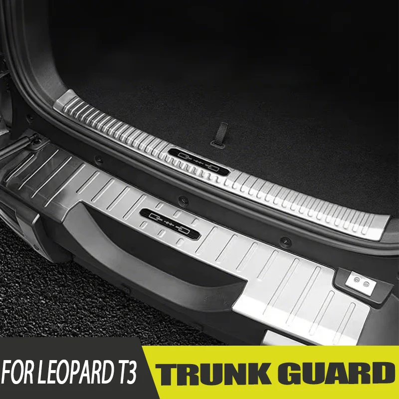 

Для BYD Leopard Titanium 3, эксклюзивная защита багажника, боковая защитная полоса, набор педалей приветствия, премиальные внутренние внешние обновления