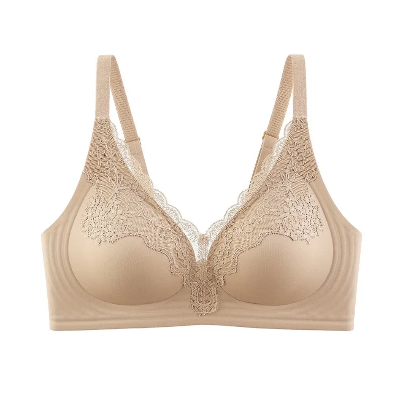 Women Deep V Lace Invisible Bra Skin Coverage Small Bust Shaping Non Empty Cup Adjustable Double Breasted  YEMOMO S-XL Hot Trend