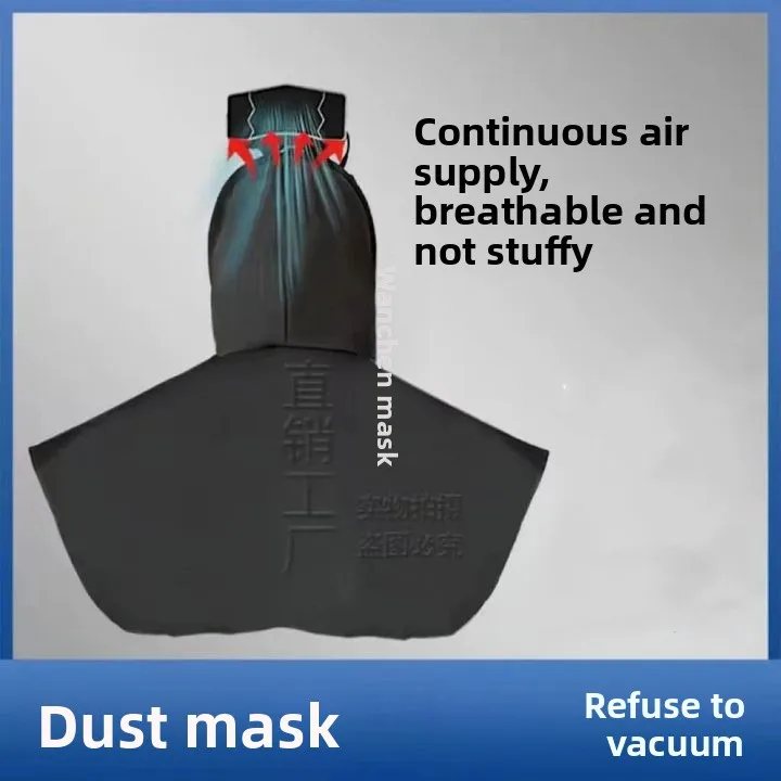 Dust Mask, Electric Air Supply Fully Enclosed Harvester Industrial Dust Dust Mask with Fan