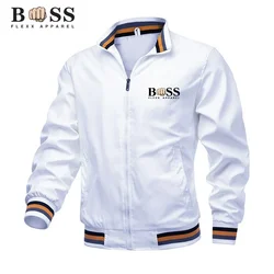 Men's Hooded Windproof Sports Jacket, Outdoor Fashion, Leisure Brand, Mountaineering, Cycling, Printed, High Quality