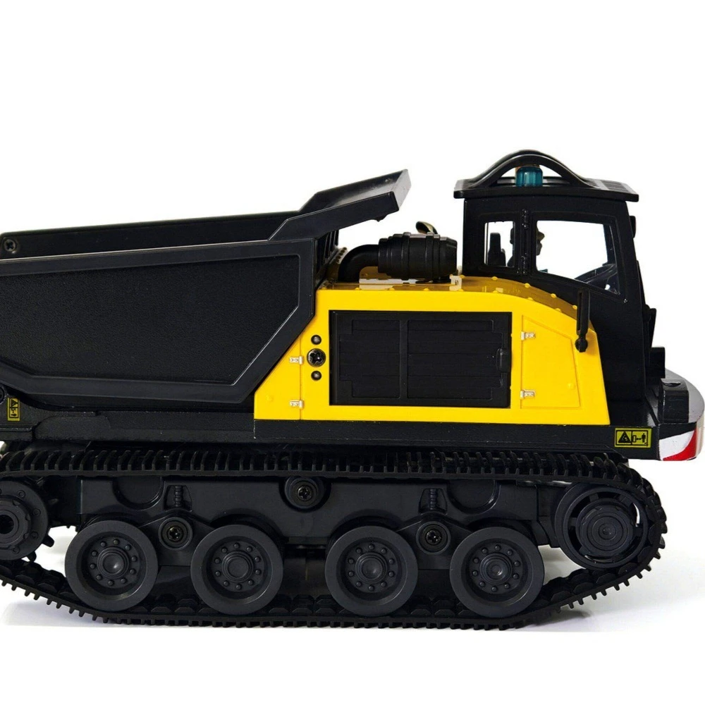 T14R 1/50 Remote Control Lead Screw Self-Unloading Dump Truck 2.4G Rechargeable Tracked Diecast Engineering Toy Vehicle Model