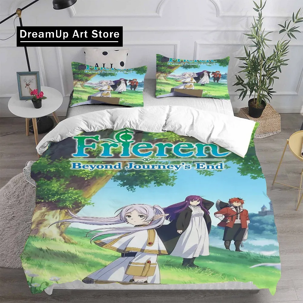 Frieren At The Funeral Duvet Cover Pillowcase Bedding Set Adult Boy Girl Bedroom Decoration Children Gift Single Double Large