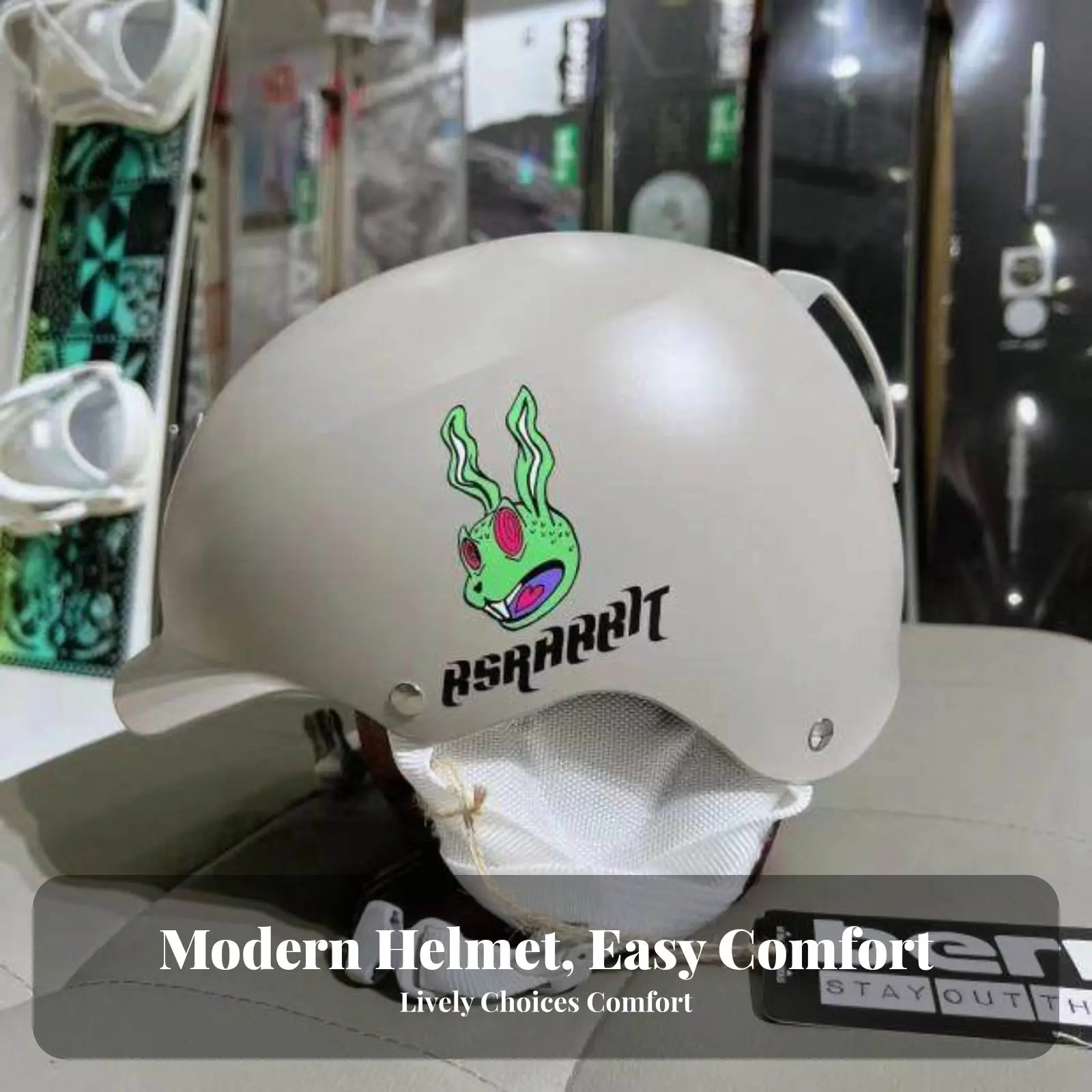 

Женский защитный шлем для сноуборда и лыж, с рисунком кролика, легкий, в различных цветах, с перчатками