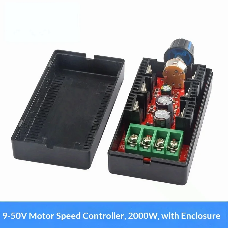 9-50V 40A 2000W DC Brushed Motor Speed Controller With Housing Dimming Temperature Control Module