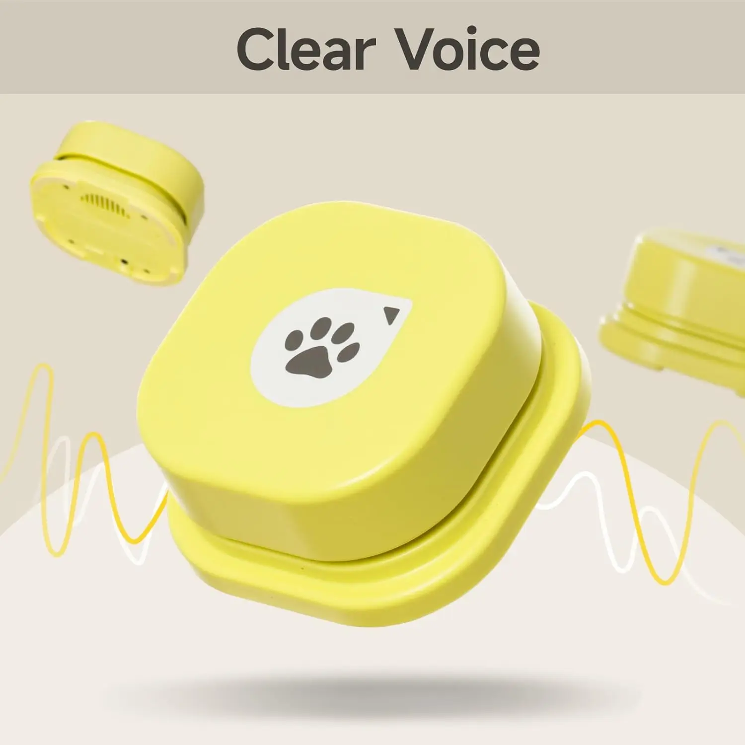 MEWOOFUN Pet Comunicação Vocal Training Brinquedo Interativo, Botão Do Cão, Gravar Falando, Bell Ringer com Pad e Adesivo, Fácil de Usar