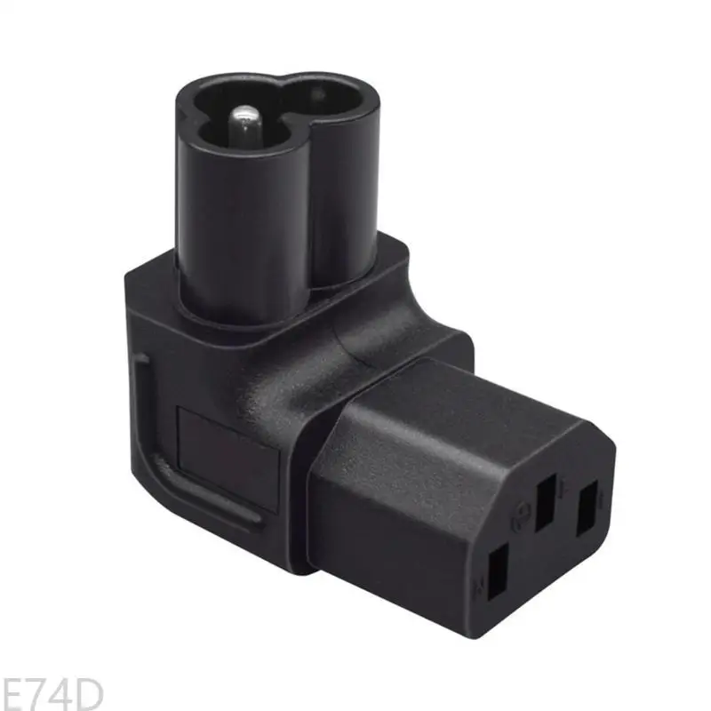

E74D IEC320 Male to C13 Female L-shaped Shaped USExtension Power Plugs Adapter