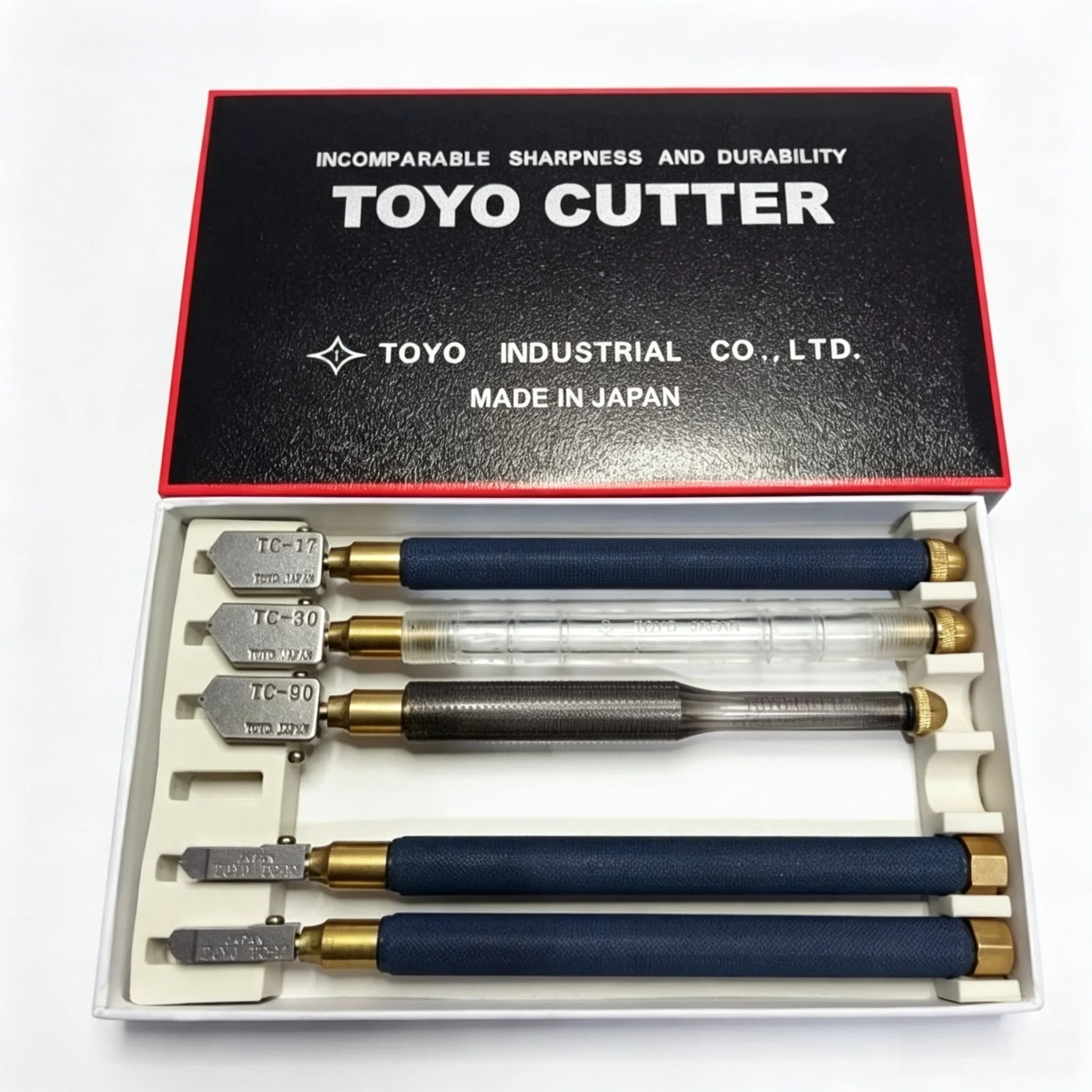 Japan TOYO TC-17 TC-30 TC-90 Glass Cutter Professional 3-19mm Glass Cut Tool Precise Durable Essential for Tile Cutting