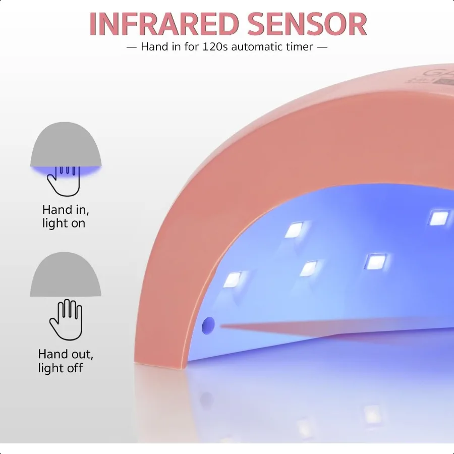 Lámpara de uñas LED UV GAOY rosa