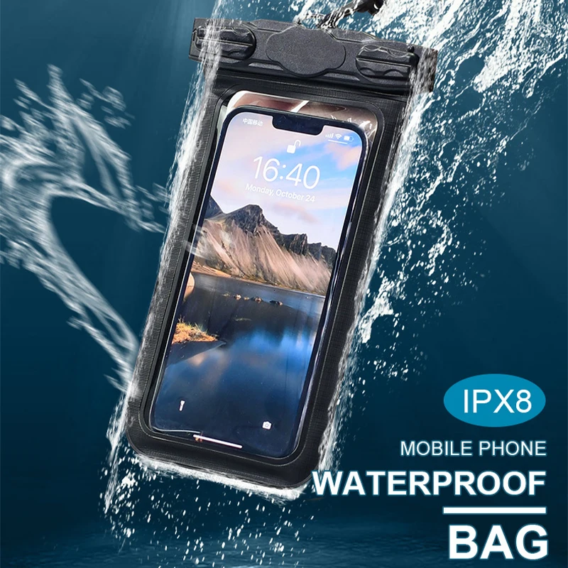 Drifting Diving Swimming Mobile Phone Waterproof Case New Large Transparent Wholesale Mobile Phone Waterproof Bag