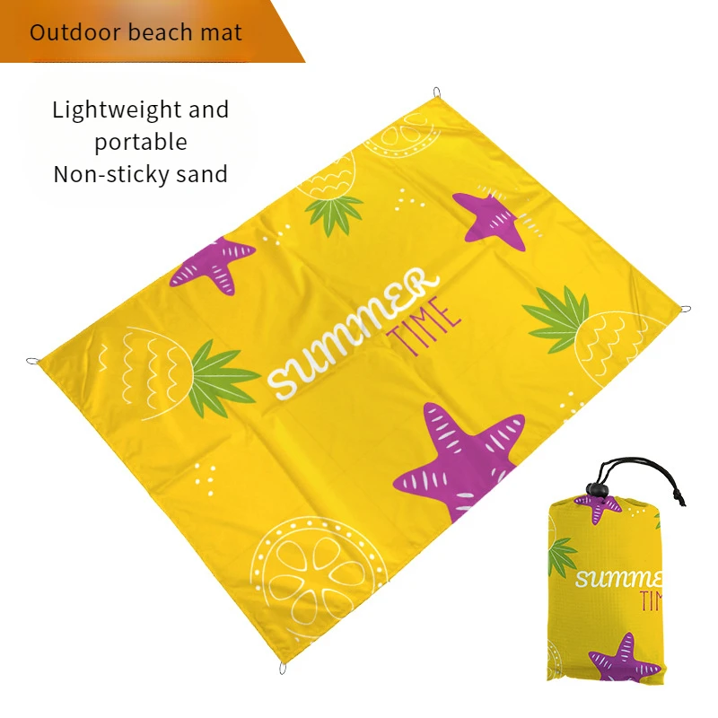 

Foreign trade hot sale Amazon camping nylon printing picnic mat Mini Waterproof checked cloth moisture-proof beach mat blanket