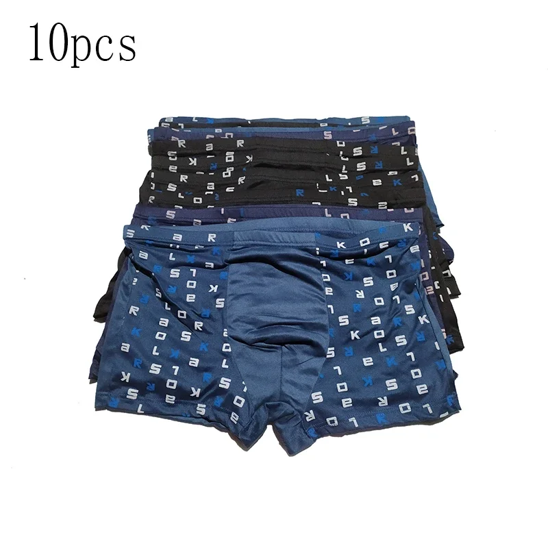 

10 Pcs Men's Modal Underwear mens boxer Extra Large Size XL-7XL Printing Pattern Random Shorts Male Panties Underwear Male Boxer