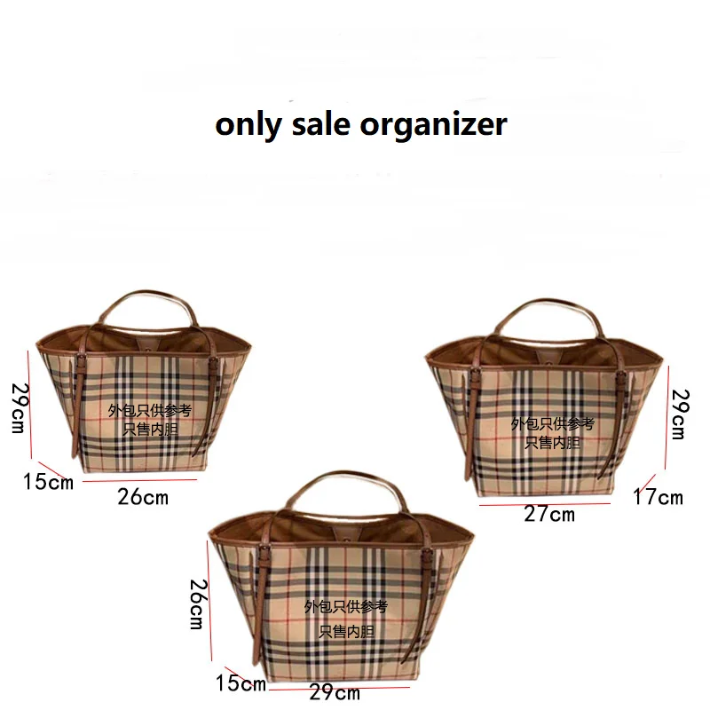 Only Sale Inner Bag】Bag Organizer Insert For Burberry Canterbury Tote Bag Organiser Divider Shaper Makeup