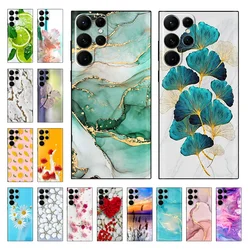 For Samsung Galaxy S22 Ultra Case Cover For Samsung S23 Ultra S 23 Marble Soft Silicone Phone Case S22Ultra S22 5G s 22 Funda