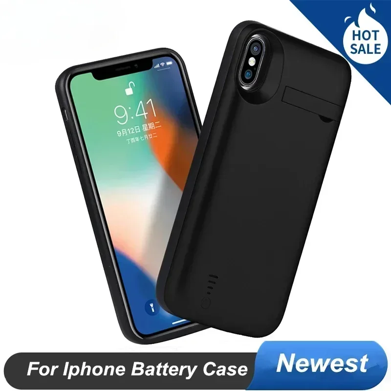 10000Mah Power Case For IPhone 17 Pro Max 17 Pro 16 Plus 15 14 13 12 Mini 11 X XR XS 6 6S 7 8 SE 2020 Battery Charger Case Bank - view 6