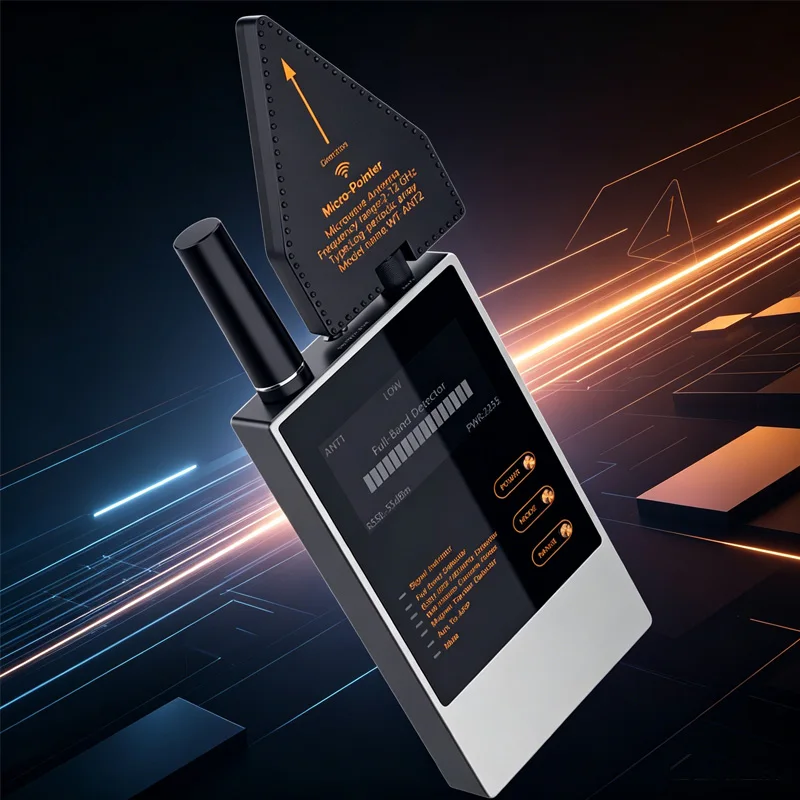 

Intelligent Button Bug Detector 100MHz-12GHz, Hidden Camera GPS Tracker Magnetic Locator Finder with 24H App Automatic Recording