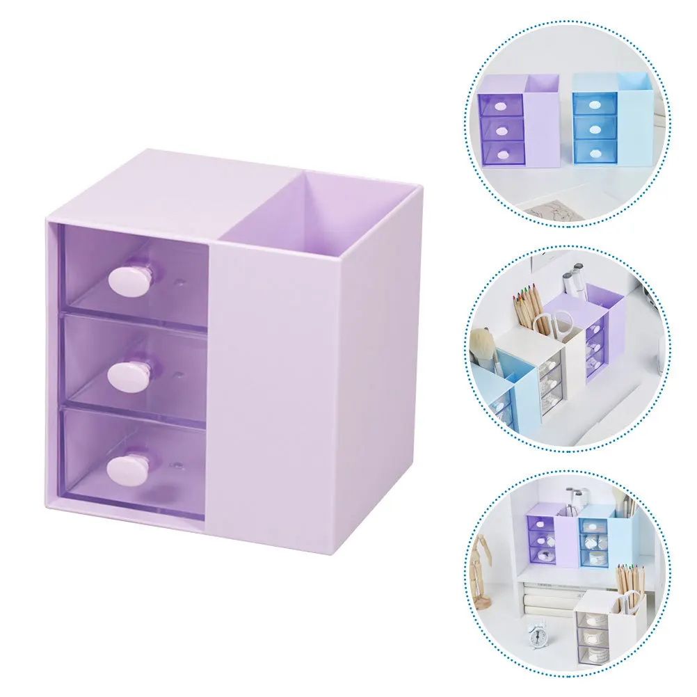 Large Capacity Desk Storage Organizer Modern Multi-Function Desktop Container Office Stationery Box for Pens Markers Scissors