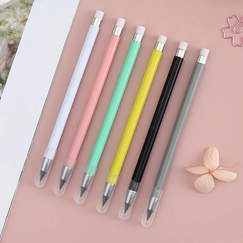 

2pcs New Inkless Pencil Unlimited Writing No Ink HB Pen Sketch Painting Tool School Office Supplies Gift for Kid Stationery