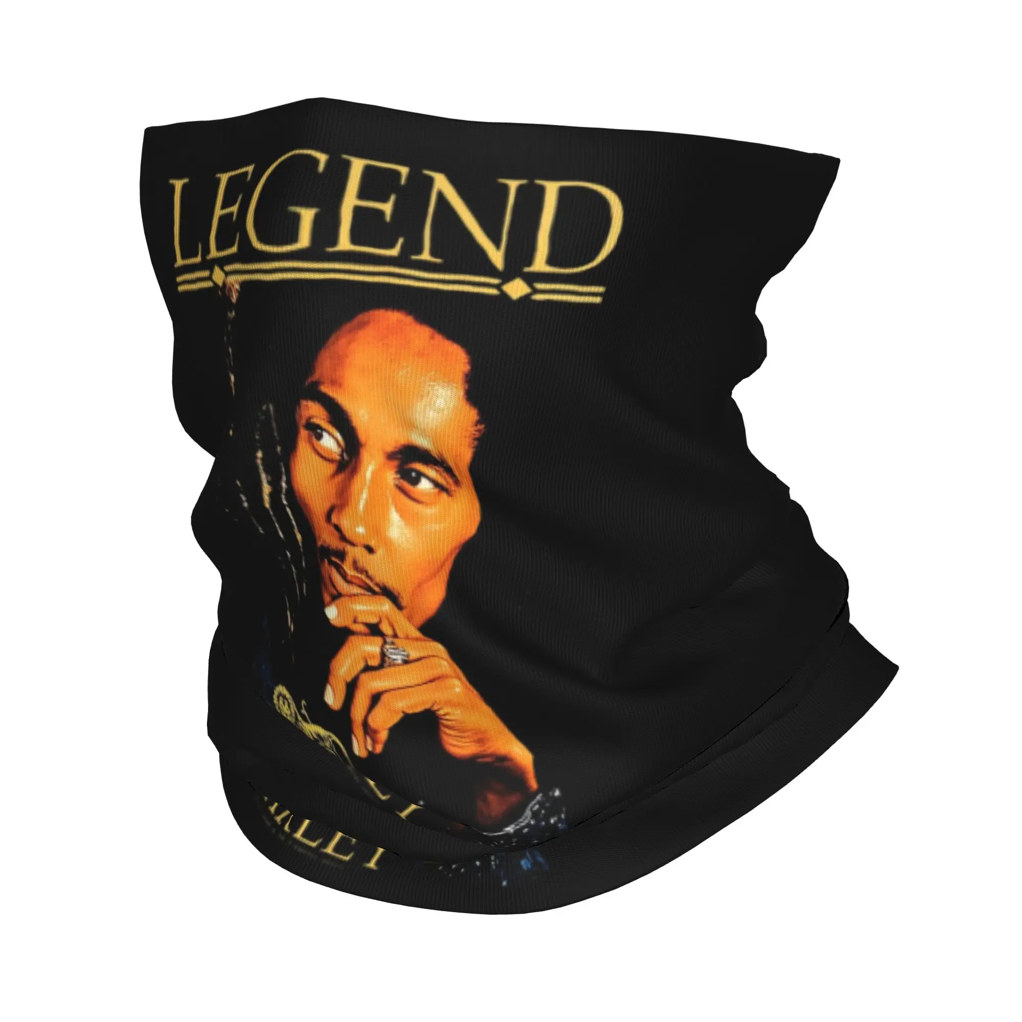 

Jamaica Singer Reggae Rock Bob Marley Bandana Neck Gaiter UV Protection Face Scarf Cover Men Women Headband Tube Balaclava