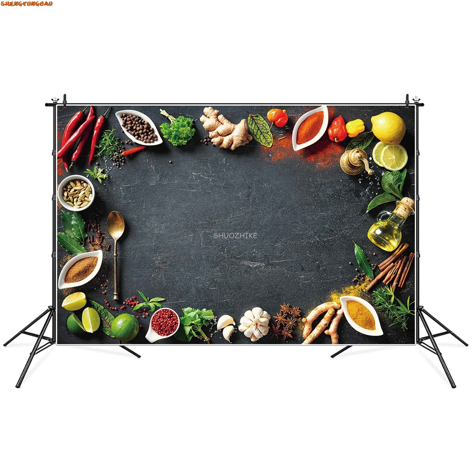 Kitchen Props Strawberry Backdrops Photography Wooden Board Decoration Custom Greens Camping Food Home Studio Photo Backgrounds