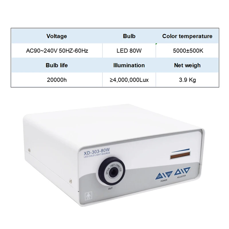 

Medical Cold Light Source for Hysteroscopy Anochoscopy Otolaryngology 80W