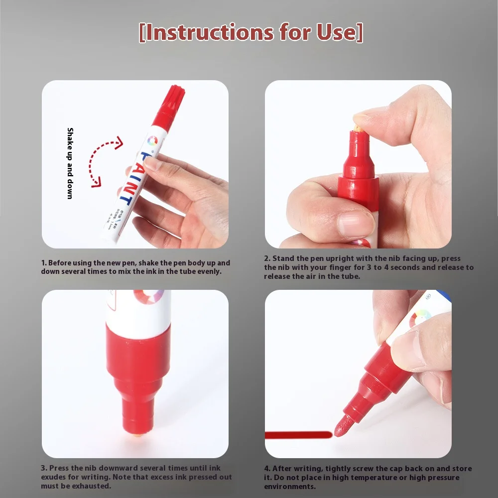 10 ألوان القلم الزيتي مقاوم للماء سيارات عجلة الإطارات التجفيف السريع للإطارات لون الكتابة على الجدران الطلاء اللمس علامة الإبداعية DIY بها بنفسك لوازم الفن #5