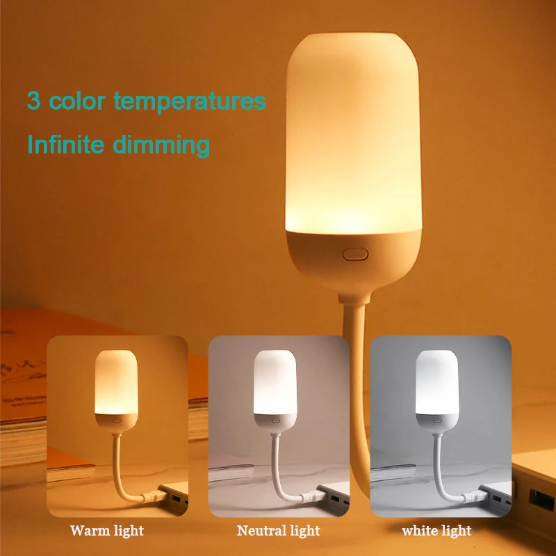 

USB Mini Night Light Power Bank Plug And Play Reading Light Student Dormitory Study Bedroom Bedside Night Light