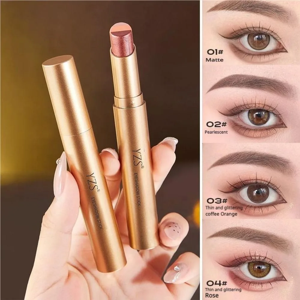 ใหม่ Tri-สีอายแชโดว์ Matte FINISH Long Lasting Highlighter ปากกาอายแชโดว์กันน้ําปากกา Quick แต่งหน้า