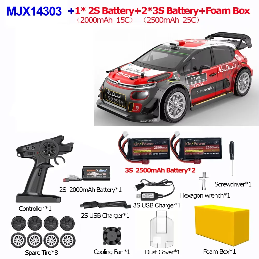 (op voorraad) MJX Hyper Go 14303 1/14 4WD RC Drift Auto 65 km/u Borstelloze 2.4G Afstandsbediening Auto Off-road Hoge Snelheid RC Auto Vrachtwagen Speelgoed