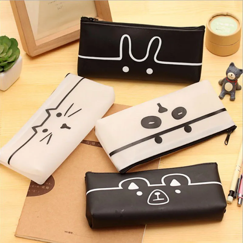 New Cute Cat Cosmetic Bag Women Travel Wash Pouch Female Bath Cosmetics Makeup Bags Student Pencil Case Tote Toiletry Bag