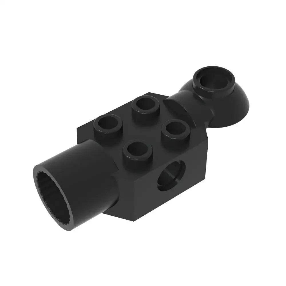 Gobricks 1Pc 47452 Technic Baksteen Gemodificeerde 2x2 Onderdelen met Pin Hole Rotatie Gezamenlijke Bal Half Horizontaal Compatibel met Deeltjes