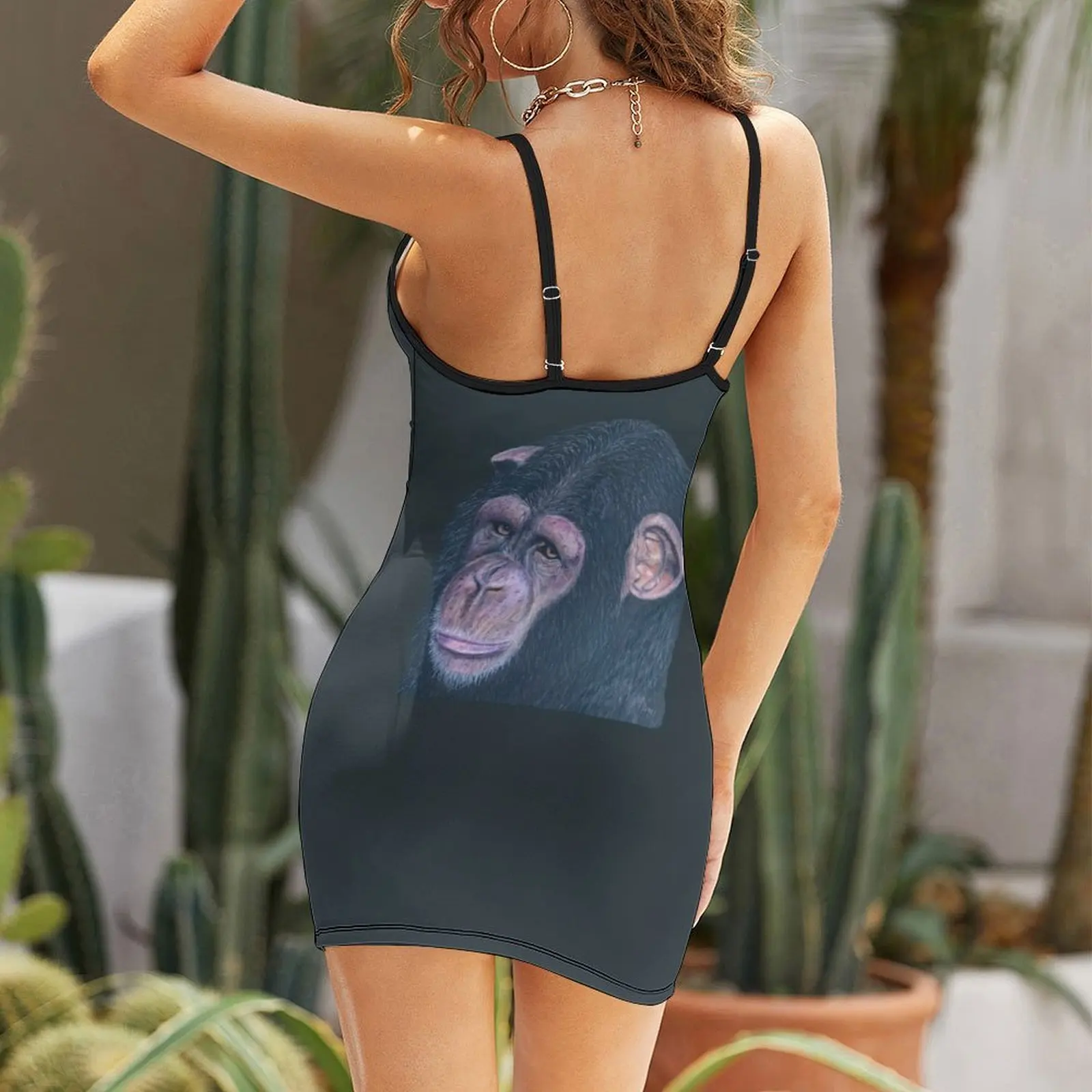 ชิมแปนซี - เสื้อยืดลายสวนสัตว์ ชุดเดรสสลิง เสื้อผ้าผู้หญิง ชุดเดรสฤดูร้อน ชุดเดรสผู้หญิง 2025 ชุดราตรีหรูหราทันสมัย 2025