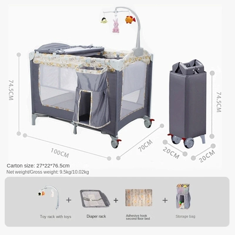 Multi-Function Baby Bed Baby Nest Cradle Bassinet Baby Crib Travel Bed Easy To Fold With Changing Table