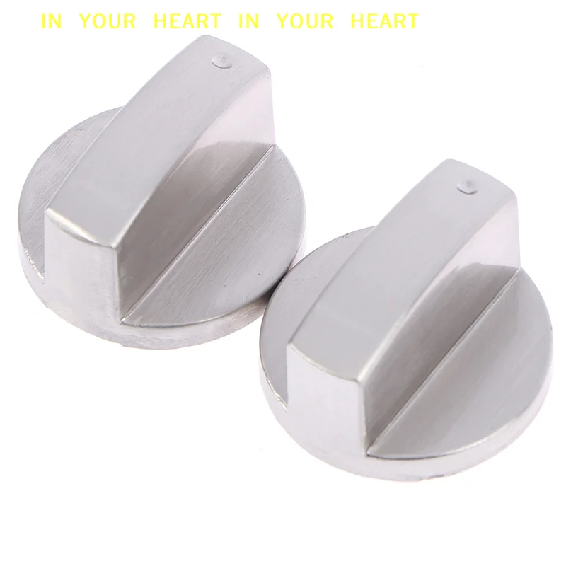 【X】Metal 8mm Universal Silver Gas Stove Control Knobs Adaptors Oven Switch