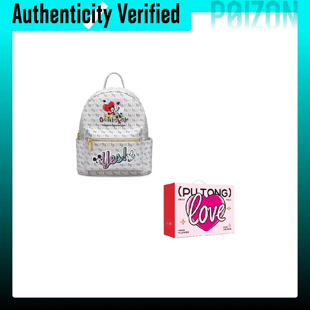 Disney Mickey Mouse PVC Backpack Women's Pink/Black/Gray DHF52012-A