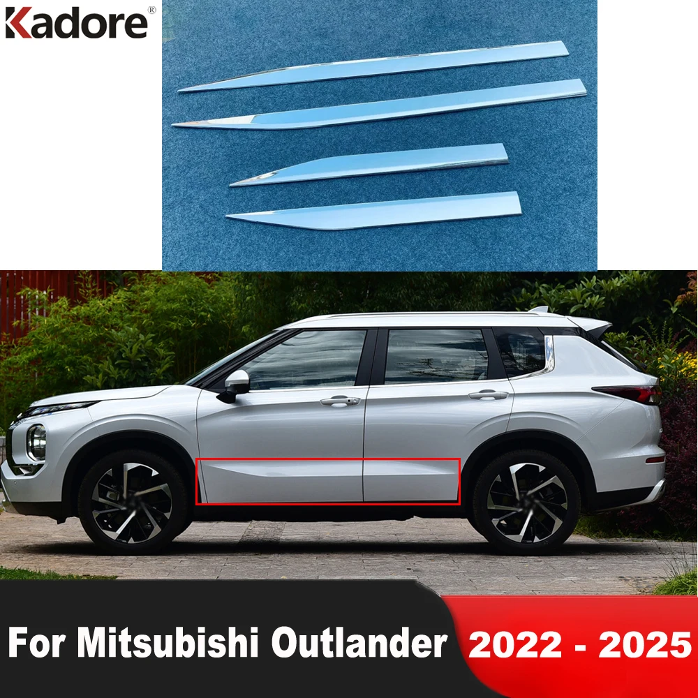 Listwa ozdobna bocznych drzwi do Mitsubishi Outlander 2022 2023 2024 2025 Chromowana listwa ozdobna panelu drzwi samochodowych Akcesoria