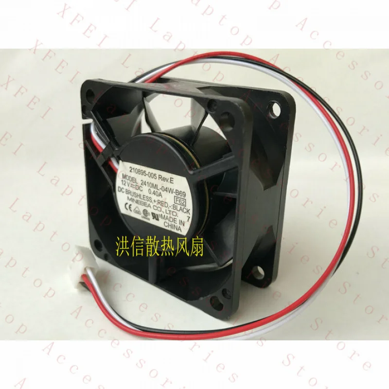 D  1PC FOR NMB 2410ML-04W-B69 Cooling Fan DC 12V 0.40A 6025 6CM 3pin