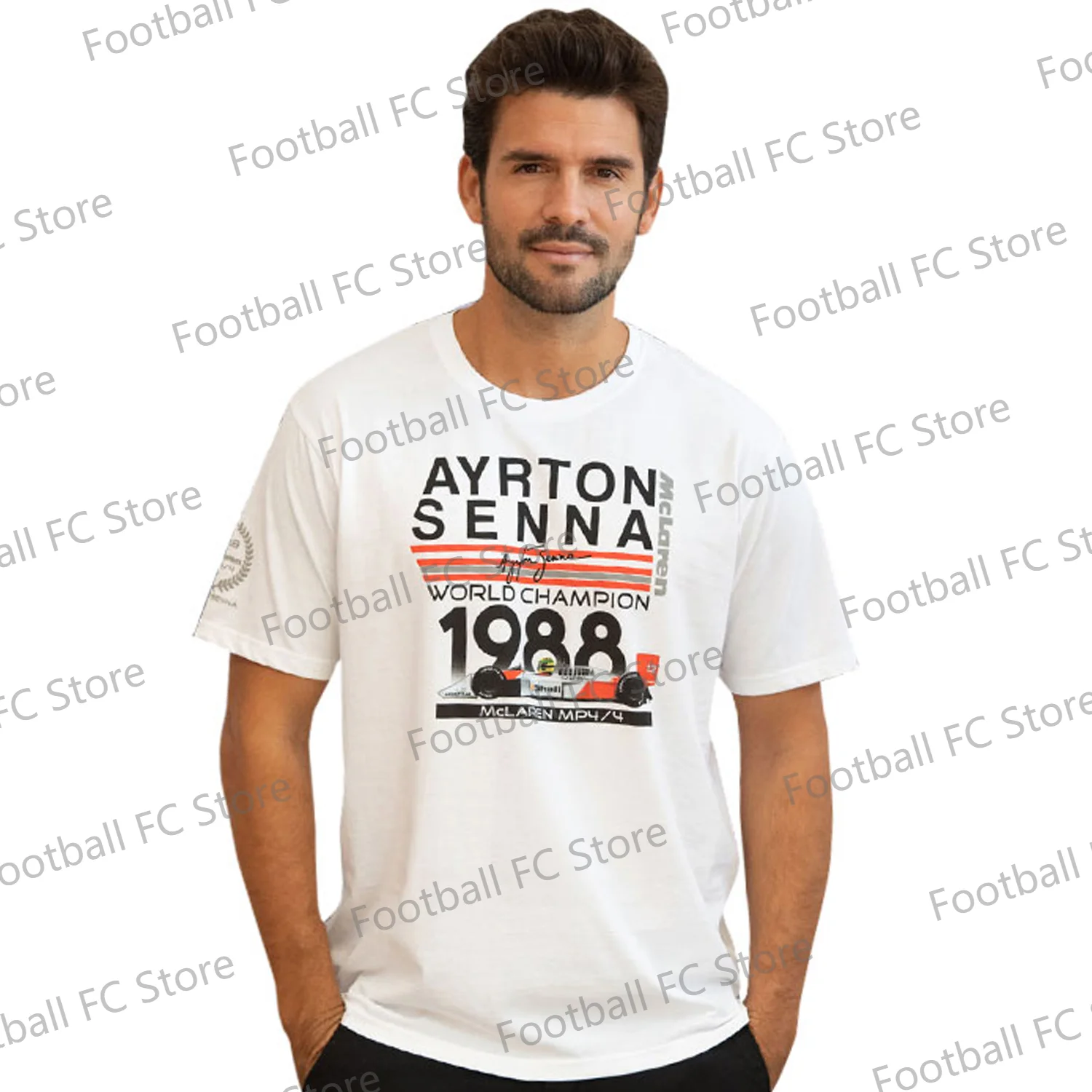 2024 Vintage Classic AYRTON SENNA T-SHIRT WORLD CHAMPION 1988 T-Shirt Casual Oversized Contracted Design Tops