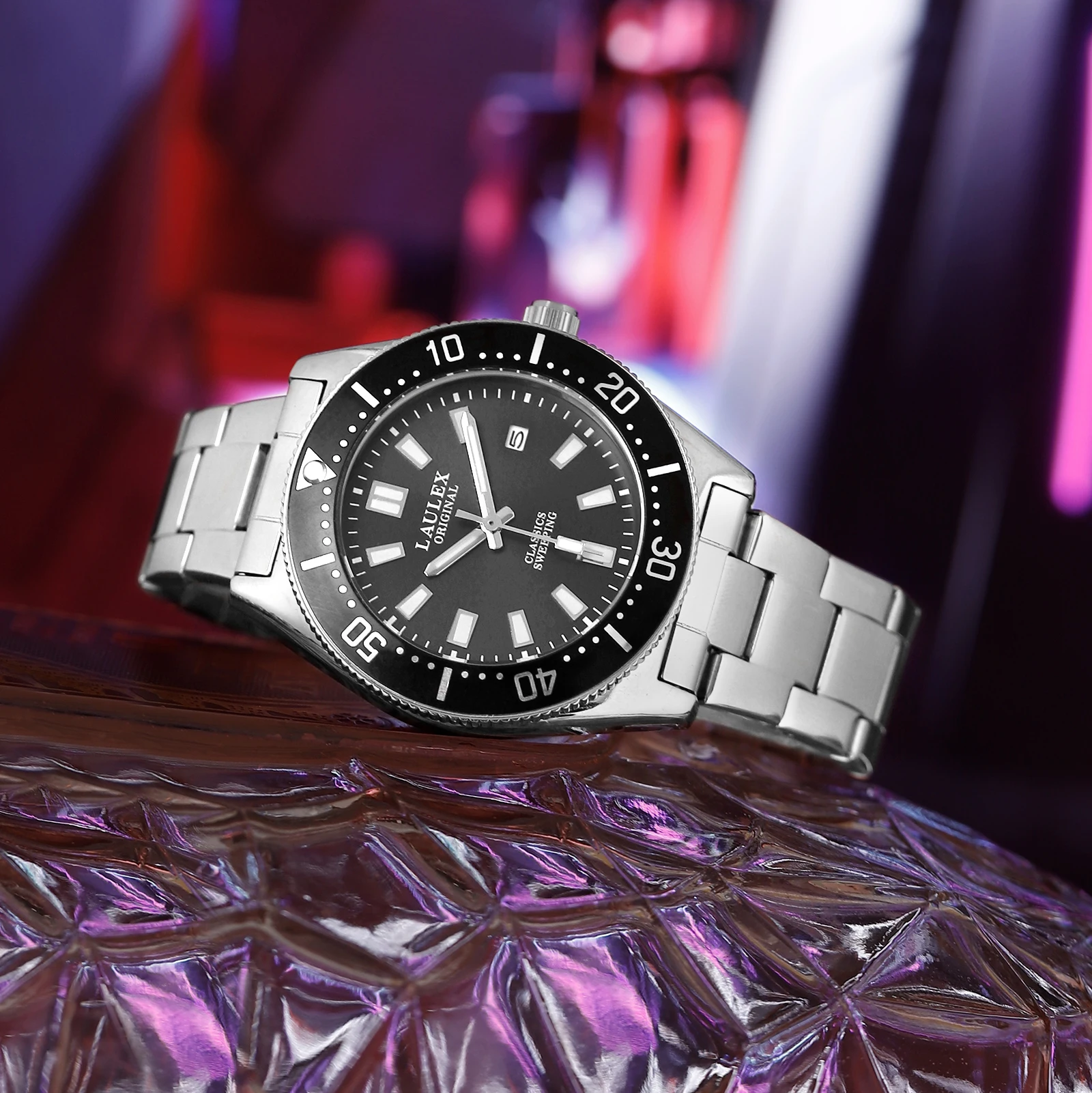2024 Fashionable Men\'s Luxury Brand Automatic Date Business Scanning Movement Business Quartz Popular Brand Men\'s Wristwatch